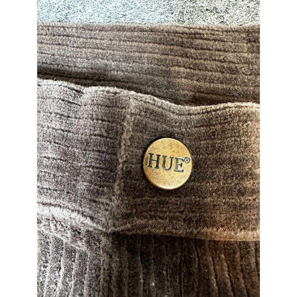 Hue Corduroy Jeggings Sm Brown Ribbed Pull On Stretch Dark Academia Preppy Twee - Picture 4 of 8